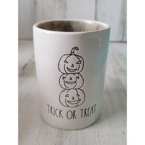 Rae Dunn happy Trick or treat pumpkin candle AS IS black home decor